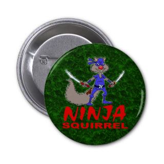 Ninja Squirrel Pinback Button