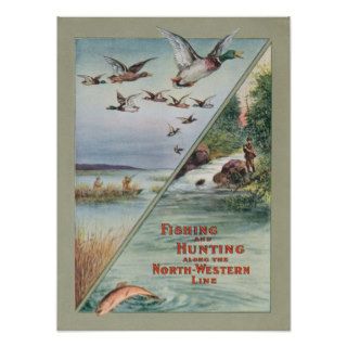 Fishing and Hunting along the North Western Line Print