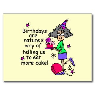 Eat More Cake Birthday Humor Postcards