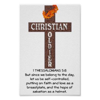 1 THESSALONIANS 58 CHRISTIAN SOLDIER FRAMED PRINT