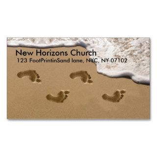 Footprints in the Sand  Christian Business Card