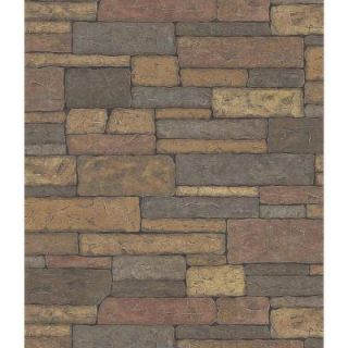 Brewster 8 in. W x 10 in. H Stone Wall Wallpaper Sample 145 41394SAM