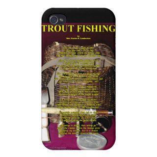 TRout Poem  Rod, reel and creel Covers For iPhone 4