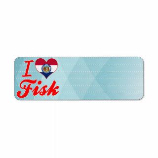 I Love Fisk, Missouri Custom Return Address Label