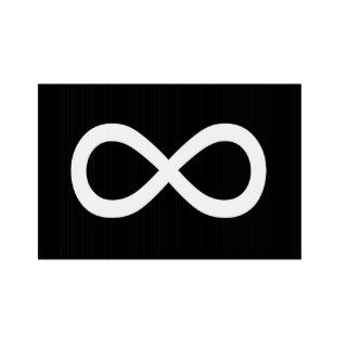White Infinity Symbol Signs