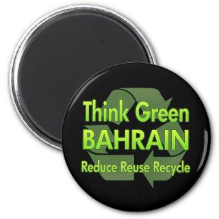 Think Green Bahrain Fridge Magnet