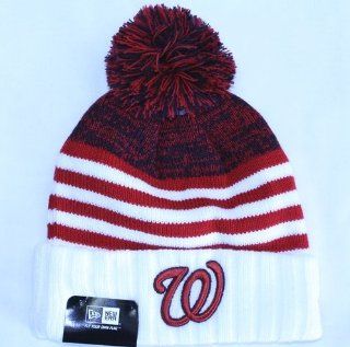 Washington Nationals New Era MLB Snowfall Stripe Cuffed Knit Hat  Sports Fan Novelty Headwear  Sports & Outdoors