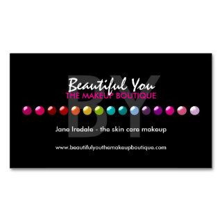 Colorful Makeup Artist Custom Referral Cards Business Card