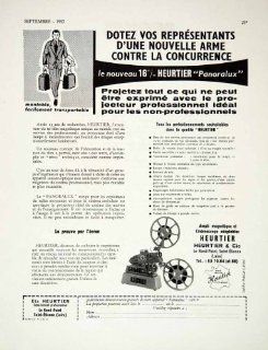 1957 Ad Heurtier Magnetic Cinemascope Projector Panoralux Technology France Film   Original Print Ad  