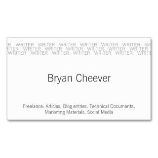 Repeating Word Occupation (Writer) Business Card