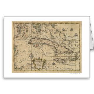 Island of Cuba Map   1762 Card