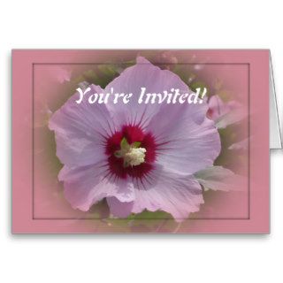 Invitation Template   Hibiscus Flower Greeting Cards
