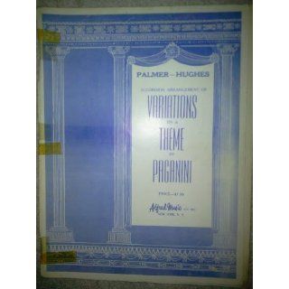 Accordion Arrangement of Variations on a Theme by Paganini Palmer Hughes Books