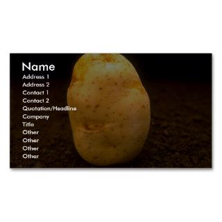 Potato on dirt business cards