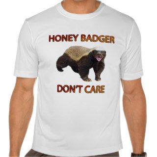 Honey Badger Don't Care, Funny, Cool & Nasty Tees