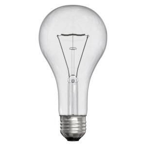 GE 150 Watt Incandescent A21 Crystal Clear Light Bulb 150A/CL TP12