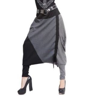 ELLAZHU Women Baggy Harem Drawstring Adjustable Length Pants Trousers Onesize GY259