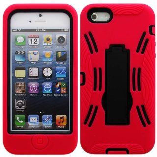 Bfun Red Heavy Duty Shock Proof Hard Stand Cover Case For Apple iPhone 5 5G AT&T Verizon Sprint Cell Phones & Accessories