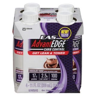 EAS AdvantEDGE Carb Control Chocolate Fudge Protein Shake   4 pack (11oz each)