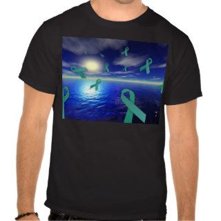 Liver Cancer Awareness Ribbons Over The Ocean Tees