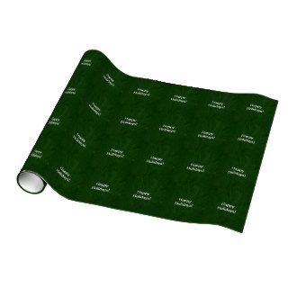 Happy Holidays Pine Tree Close Up Wrapping Paper