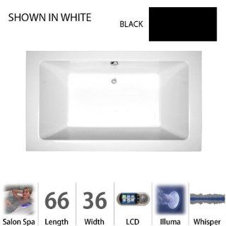 Sia 66" x 36" Salon Spa Color Black   Drop In Bathtubs  