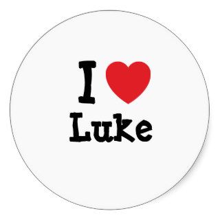 I love Luke heart custom personalized Stickers