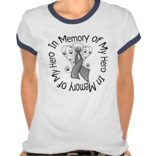 In Memory Hero Parkinson's Disease Angel Wings T shirts