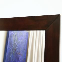 Doniea Dark Brown Wood framed Rectangular Mirror Baxton Studio Mirrors