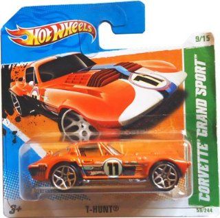 2011 Hot Wheels T HUNT (Orange) Corvette Grand Sport #59/244 (Short Card) Toys & Games