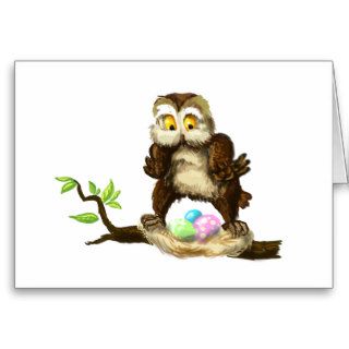Happy Easter owl Card