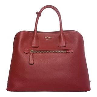 Prada Red Saffiano Leather Tote Prada Designer Handbags