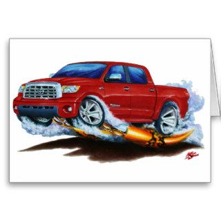 Toyota Tundra Crewmax Red Truck Card