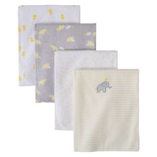 Just One You Made by Carters Elephants & Duckies 4pk Flannel Receiving Blankets