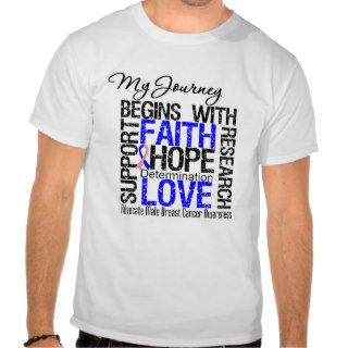 Male Breast Cancer My Journey Begins With FAITH Tee Shirt