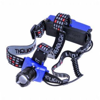 Pinnacle  Cree Q5 270 Lumen 3 Modes White Zoom LED Outdoor Headlamp Headtorch Flashlight Torch Lamp. Blue Sports & Outdoors