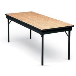 Barricks Premium Work Table   60X24"   Oak Top/Sand Frame
