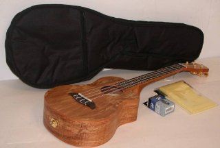 Oscar Schmidt OU8TLCE Acoustic/Electric Tenor Ukulele, Spalted Maple Top, Back and Sides, Satin Finish, Includes TMS Polishing Cloth, Padded Gig Bag & Profile Digital Clip On Tuner Musical Instruments