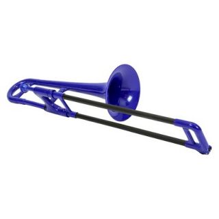 Jiggs pBone Mini Plastic Trombone for Beginners   Blue (TBOPBONE2B)