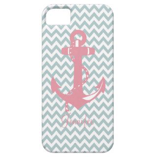 Cute PInk Chevron Anchor iPhone Case iPhone 5 Covers