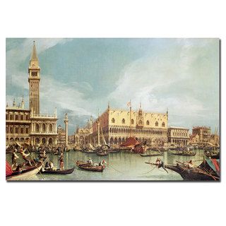 Canaletto 'The Molo, Venice' Canvas Art Trademark Fine Art Canvas