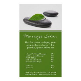 Massage, Lastone or Spa promotional print