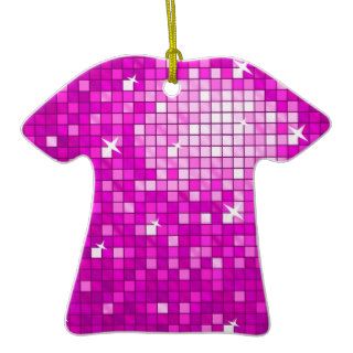 Disco Tiles Pink ornament t shirt