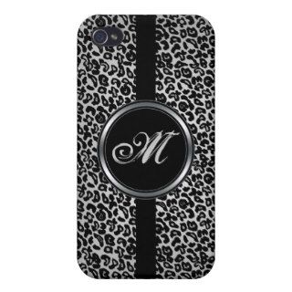 Faux Leopard Monogrammed 4S  iPhone 4/4S Cases