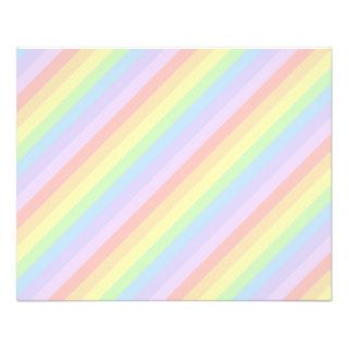 Pastel Rainbow Stripes. Full Color Flyer