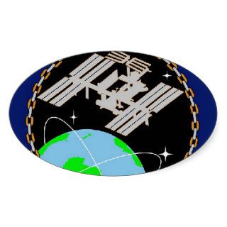 International Space Station Program Logo Oval Sticker