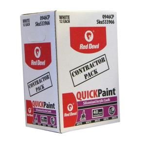 Red Devil Quick Paint 10.1 oz. Siliconized Acrylic Caulk (12 Pack) 0946CP