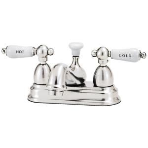Elizabethan Classics Bradsford 4 in. 2 Handle Mid Arc Bathroom Faucet in Chrome with Porcelain Lever Handle ECCS03 CP