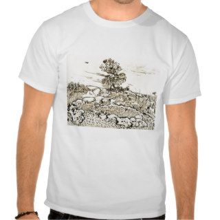 Rocks with Oak Tree, Vincent van Gogh T Shirts