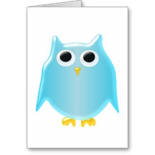 Blue Owl Blank Cards